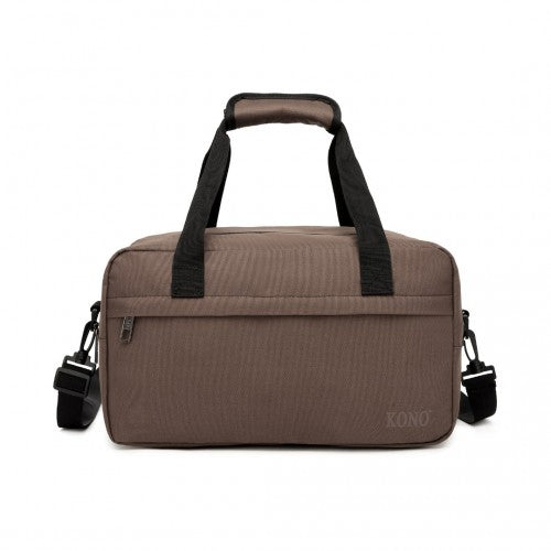 E1960S - Kono Lightweight Multi Purpose Unisex Sports Travel Duffel Bag - Brown | Neil's Luggage Store
