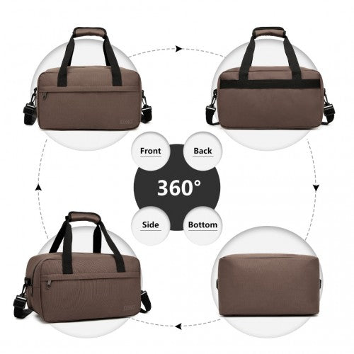 E1960S - Kono Lightweight Multi Purpose Unisex Sports Travel Duffel Bag - Brown | Neil's Luggage Store