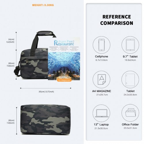 E1960S - Kono Lightweight Multi Purpose Unisex Sports Travel Duffel Bag - Camouflage | Neil's Luggage Store
