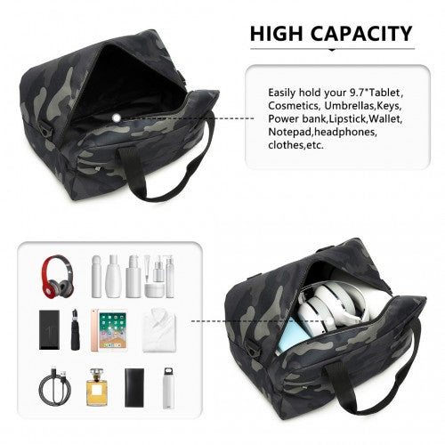 E1960S - Kono Lightweight Multi Purpose Unisex Sports Travel Duffel Bag - Camouflage | Neil's Luggage Store