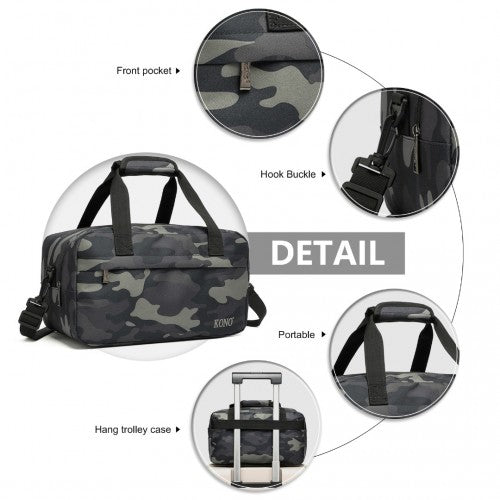 E1960S - Kono Lightweight Multi Purpose Unisex Sports Travel Duffel Bag - Camouflage | Neil's Luggage Store