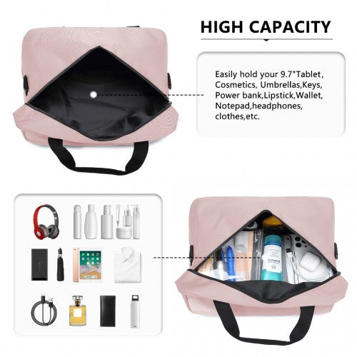 E1960S - Kono Lightweight Multi Purpose Unisex Sports Travel Duffel Bag - Pink | Neil's Luggage Store