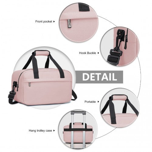 E1960S - Kono Lightweight Multi Purpose Unisex Sports Travel Duffel Bag - Pink | Neil's Luggage Store