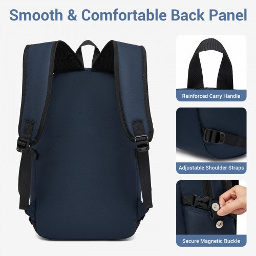 E6715 - Kono Business Laptop Backpack with USB Charging Port - Dark Blue | Neil's Luggage Store