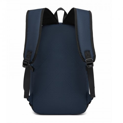 E6715 - Kono Business Laptop Backpack with USB Charging Port - Dark Blue | Neil's Luggage Store