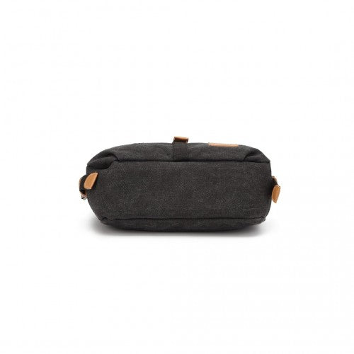 E6850-1 - Kono Casual Canvas Dual-Use Bag Large Capacity Shoulder Bag and Backpack - Black | Neil's Luggage Store