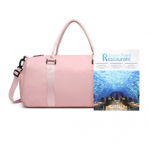 EA2213 - Kono Multi Waterproof Gym bag Carry On Weekend Bag - Pink | Neil's Luggage Store