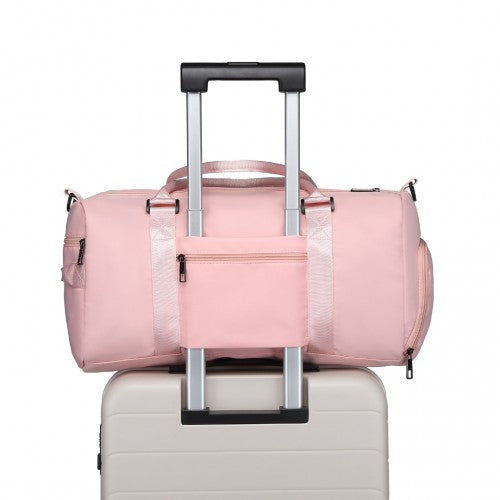 EA2213 - Kono Multi Waterproof Gym bag Carry On Weekend Bag - Pink | Neil's Luggage Store