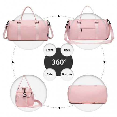 EA2213 - Kono Multi Waterproof Gym bag Carry On Weekend Bag - Pink | Neil's Luggage Store