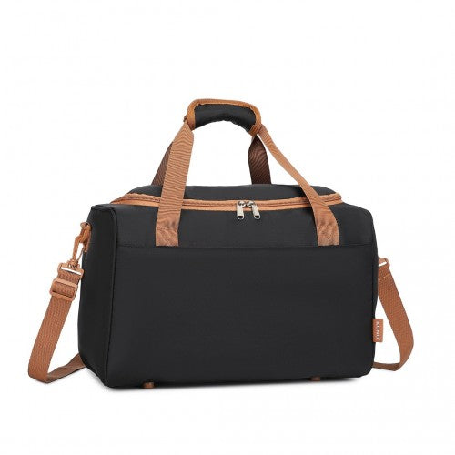 EA2321 - Kono Spacious Travel Storage Bag Handbag - Black And Brown | Neil's Luggage Store