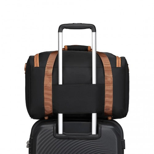 EA2321 - Kono Spacious Travel Storage Bag Handbag - Black And Brown | Neil's Luggage Store