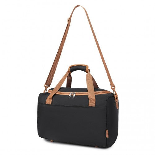 EA2321 - Kono Spacious Travel Storage Bag Handbag - Black And Brown | Neil's Luggage Store