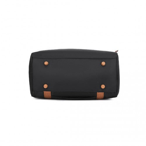 EA2321 - Kono Spacious Travel Storage Bag Handbag - Black And Brown | Neil's Luggage Store