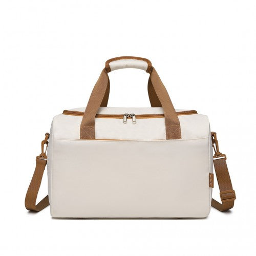 EA2321 - Kono Spacious Travel Storage Bag Handbag - Cream | Neil's Luggage Store