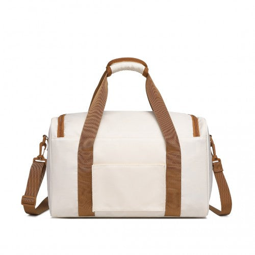 EA2321 - Kono Spacious Travel Storage Bag Handbag - Cream | Neil's Luggage Store