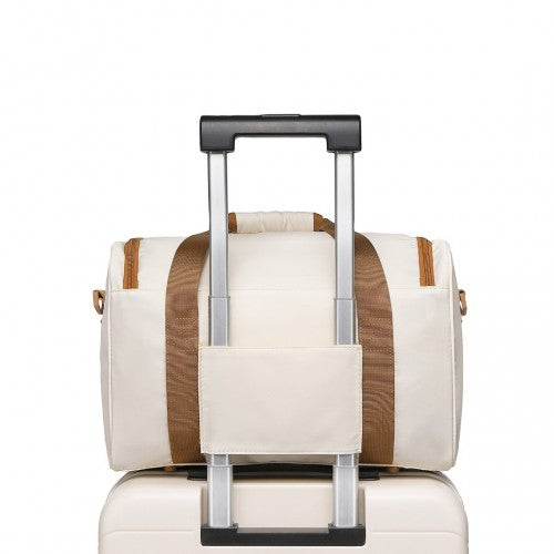 EA2321 - Kono Spacious Travel Storage Bag Handbag - Cream | Neil's Luggage Store
