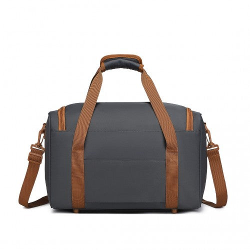 EA2321 - Kono Spacious Travel Storage Bag Handbag - Grey And Brown | Neil's Luggage Store