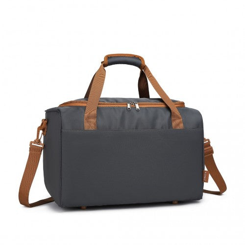 EA2321 - Kono Spacious Travel Storage Bag Handbag - Grey And Brown | Neil's Luggage Store