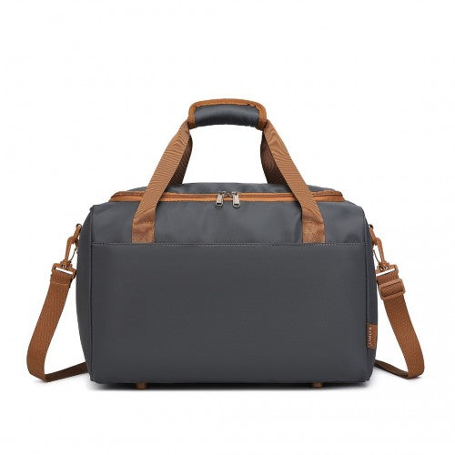 EA2321 - Kono Spacious Travel Storage Bag Handbag - Grey And Brown | Neil's Luggage Store