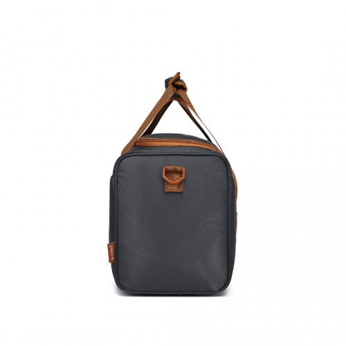 EA2321 - Kono Spacious Travel Storage Bag Handbag - Grey And Brown | Neil's Luggage Store