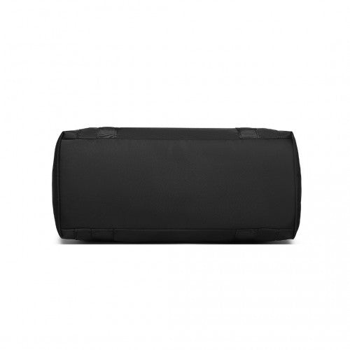 Kono Large Capacity Water-Resistant Travel & Gym Duffel Bag - Black