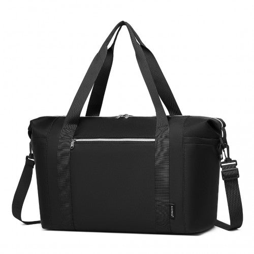 Kono Large Capacity Water-Resistant Travel & Gym Duffel Bag - Black