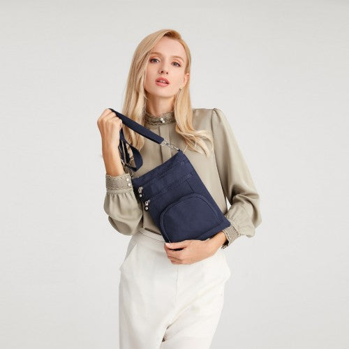 EB2228 - Kono Casual Multi Pocket RFID Blocking Cross body Bag - Navy | Neil's Luggage Store