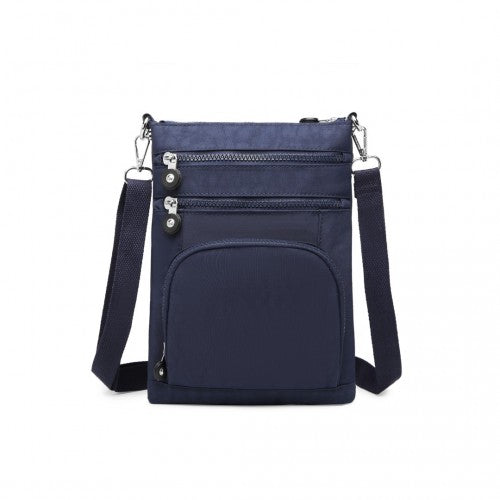 EB2228 - Kono Casual Multi Pocket RFID Blocking Cross body Bag - Navy | Neil's Luggage Store
