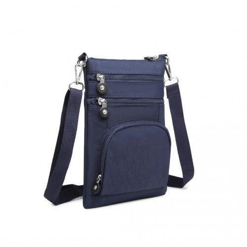 EB2228 - Kono Casual Multi Pocket RFID Blocking Cross body Bag - Navy | Neil's Luggage Store