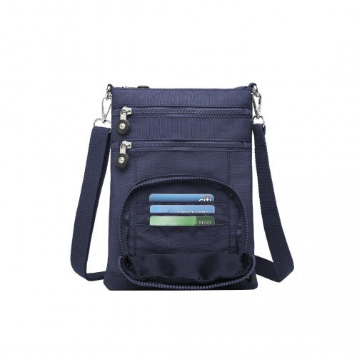 EB2228 - Kono Casual Multi Pocket RFID Blocking Cross body Bag - Navy | Neil's Luggage Store