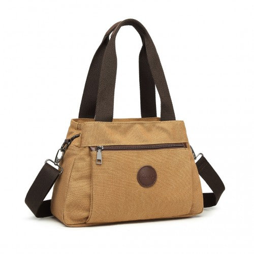 EH2045 - Kono Canvas Multi-Functional Cross Body Bag - Brown | Neil's Luggage Store