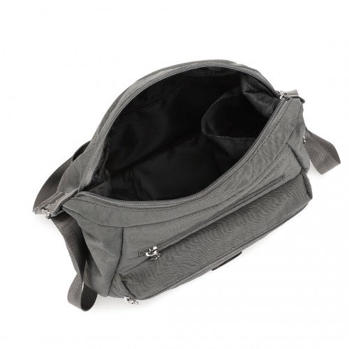 EH2063 - Kono Three Way Multipurpose Casual Shoulder Bag With Double Zippers - Grey | Neil's Luggage Store