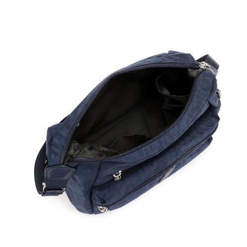 EH2063 - Kono Three Way Multipurpose Casual Shoulder Bag With Double Zippers - Navy | Neil's Luggage Store