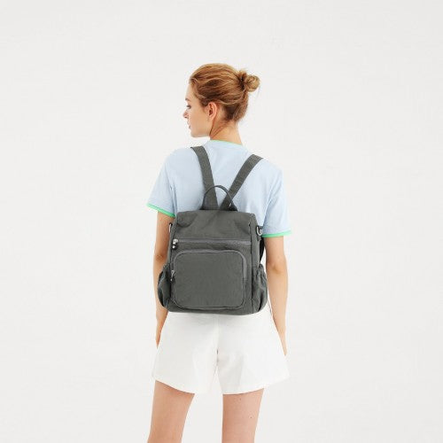 EH2107 - Kono Multi Way Anti-theft Waterproof Backpack Shoulder Bag - Khaki | Neil's Luggage Store