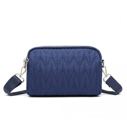 EH2258 - Kono Multi Pocket Waterproof Small Crossbody Bag - Navy | Neil's Luggage Store