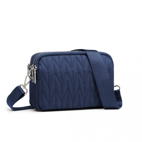 EH2258 - Kono Multi Pocket Waterproof Small Crossbody Bag - Navy | Neil's Luggage Store