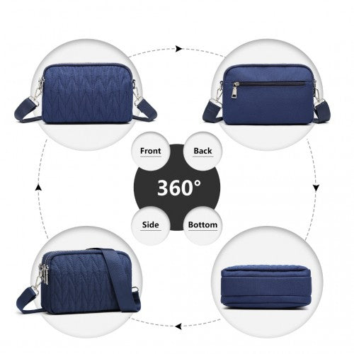 EH2258 - Kono Multi Pocket Waterproof Small Crossbody Bag - Navy | Neil's Luggage Store