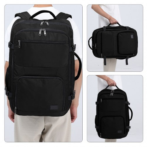 Kono Multifunctional Portable Travel Backpack Cabin Bag - Black