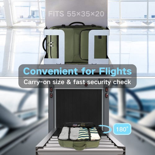EM2207 - Kono Multifunctional Portable Travel Backpack Cabin Luggage Bag - Green | Neil's Luggage Store