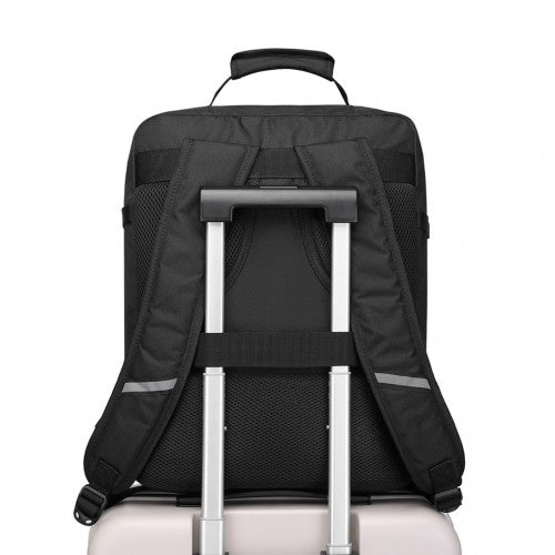 EM2231M - Kono Lightweight Cabin Bag Travel Business Backpack - Black | Neil's Luggage Store