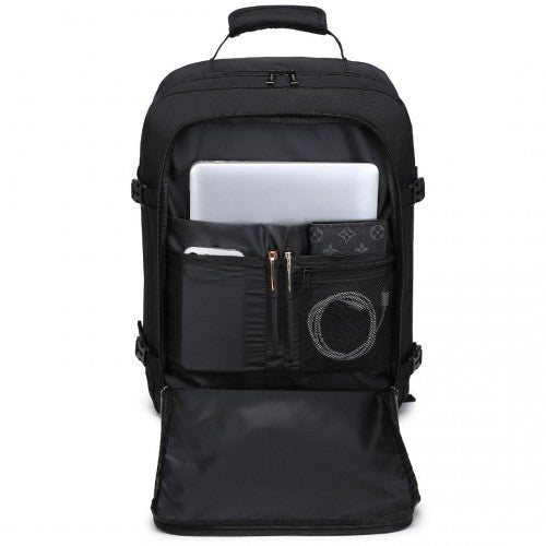 EM2231M - Kono Lightweight Cabin Bag Travel Business Backpack - Black | Neil's Luggage Store
