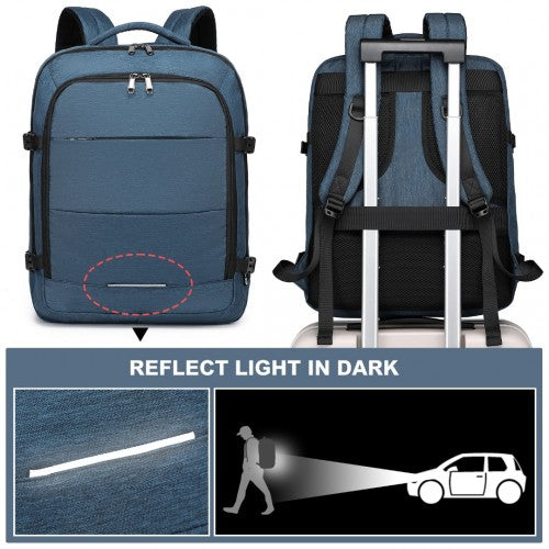 Kono Multi-Level High Capacity Cabin Travel Backpack - Black
