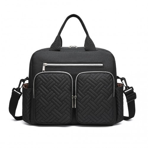 EQ2248 - Kono Durable And Functional Changing Tote Bag - Black | Neil's Luggage Store