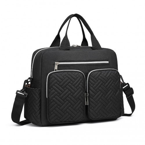 EQ2248 - Kono Durable And Functional Changing Tote Bag - Black | Neil's Luggage Store