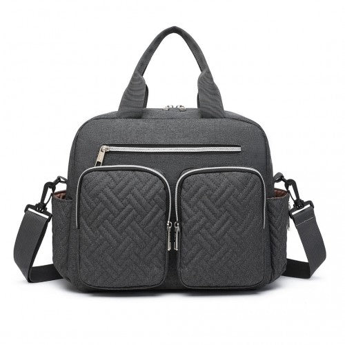 EQ2248 - Kono Durable And Functional Changing Tote Bag - Dark Grey | Neil's Luggage Store