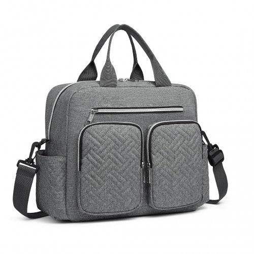 EQ2248 - Kono Durable And Functional Changing Tote Bag - Grey | Neil's Luggage Store