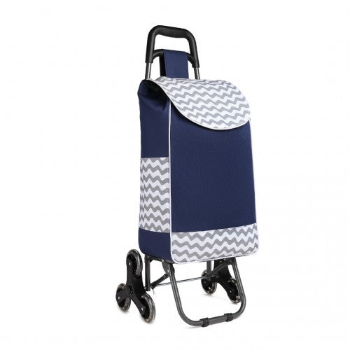 EQ2259 - Kono 6 Wheel Push Shopping Trolley - Navy | Neil's Luggage Store
