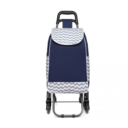 EQ2259 - Kono 6 Wheel Push Shopping Trolley - Navy | Neil's Luggage Store
