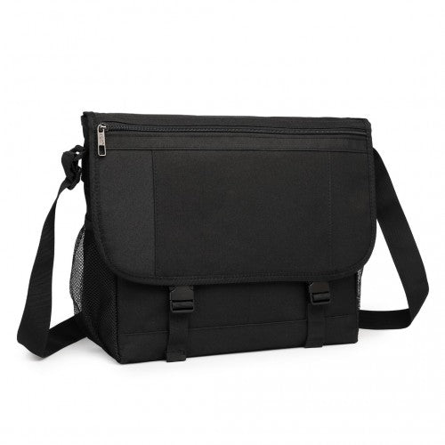 EQ2260 Kono High Security Crossbody Laptop Messenger Bag Black | Neil's Luggage Store