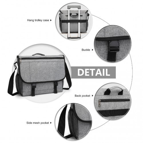 Kono Waterproof Sports & Travel Duffel Bag with Shoe Compartment - Black